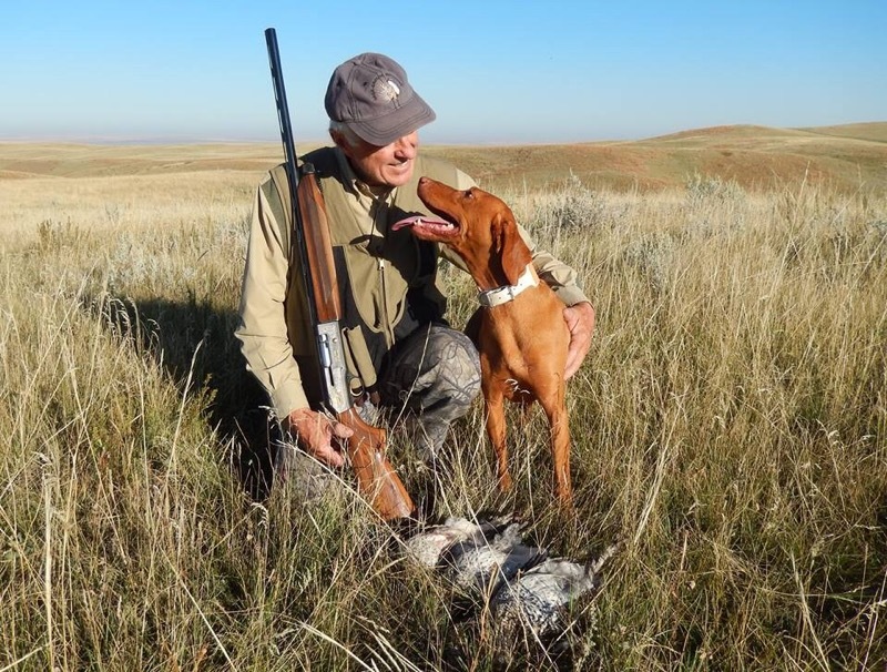 George Bettas with a beloved bid dog and the day's haul. George Bettas with a beloved bid dog and the day's haul.