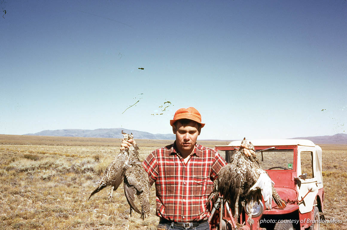 Young man in Montana hunting sage grouse. Young man in Montana hunting sage grouse.