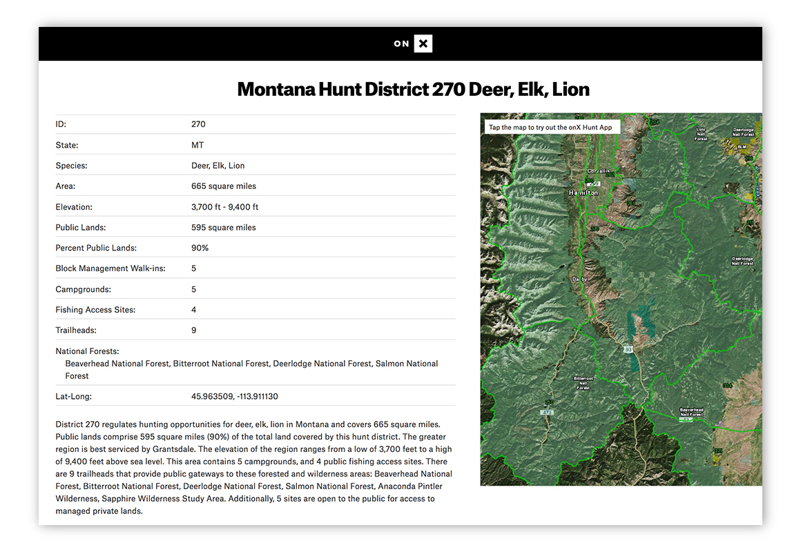 Screenshot image of the Game Management Unit Hub from onX Hunt. Screenshot image of the Game Management Unit Hub from onX Hunt.