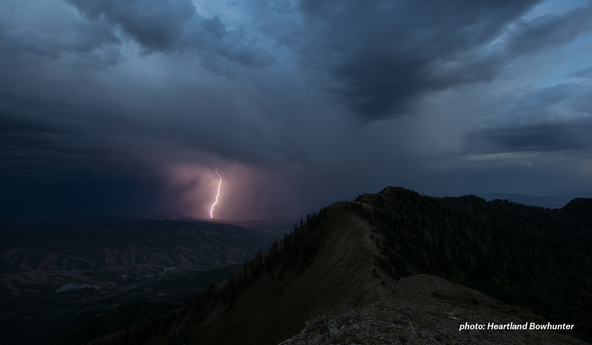 Lightning striking mountain during thunderstorm. Lightning striking mountain during thunderstorm.