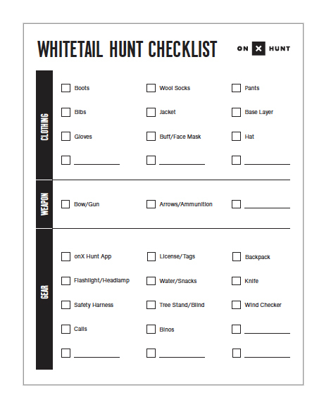 Whitetail Deer Hunting Checklist: Download Yours Today by | onX