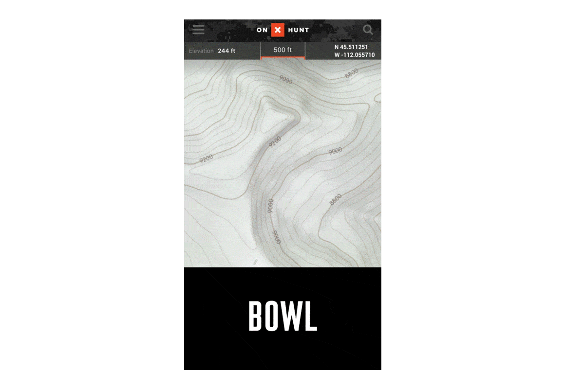 Topo map bowl Topo map bowl
