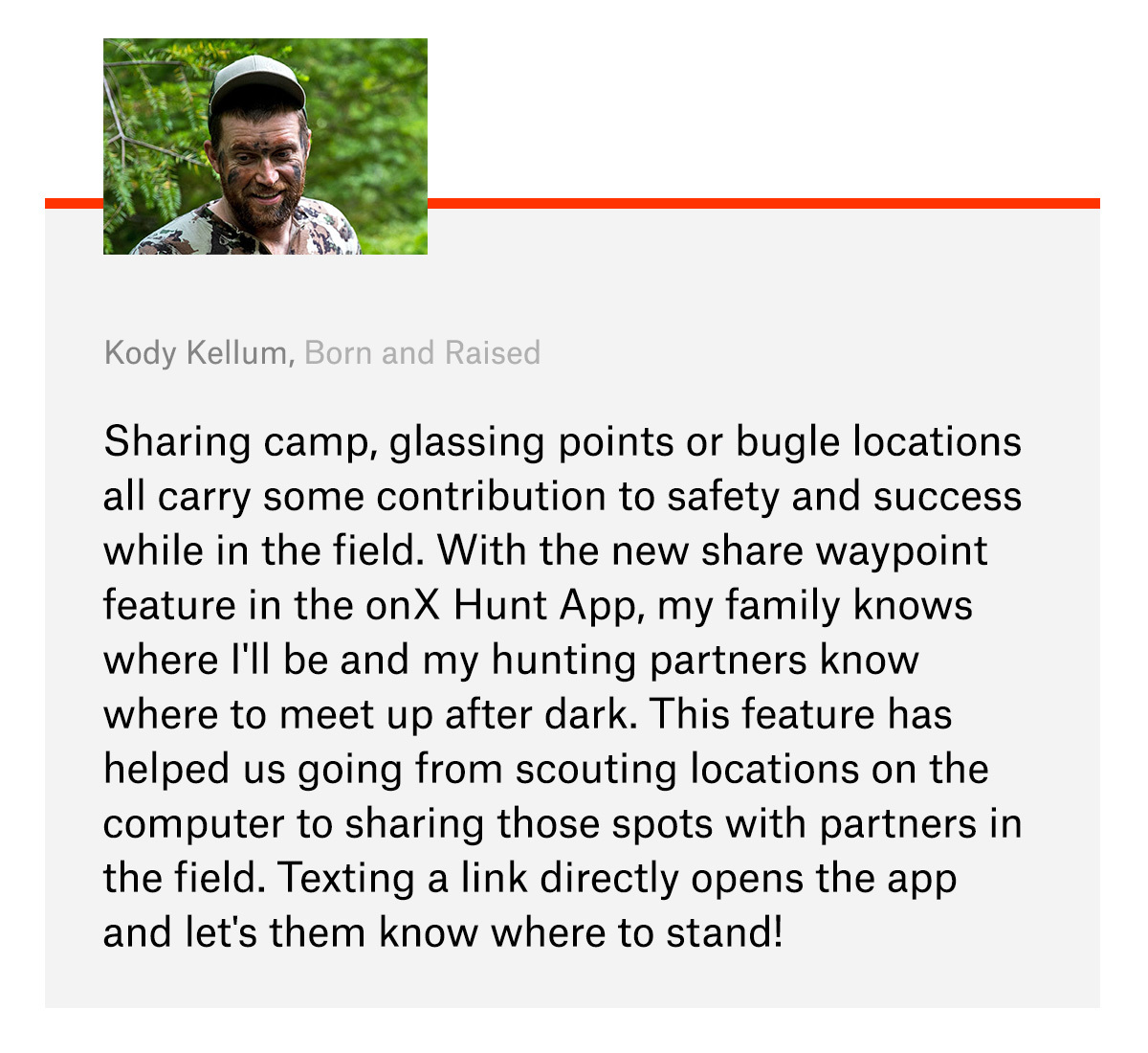 Kody Kellum of Born and Raised Hunting talks about the onX Hunt Waypoints sharing feature. Kody Kellum of Born and Raised Hunting talks about the onX Hunt Waypoints sharing feature.