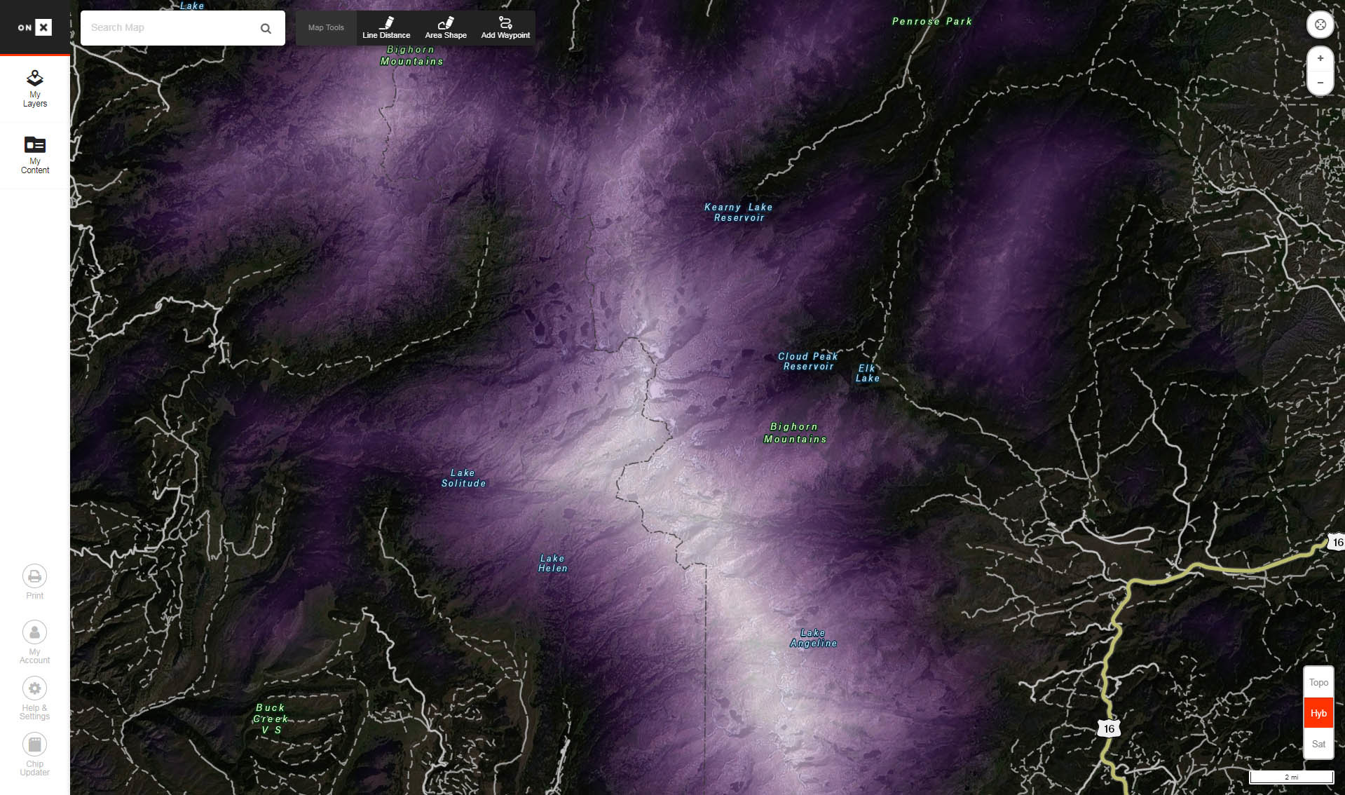 the onX Hunt App Roadless Areas webmap, developed with hunter Randy Newburg, allows hunters to find the areas farthest from roads. the onX Hunt App Roadless Areas webmap, developed with hunter Randy Newburg, allows hunters to find the areas farthest from roads.